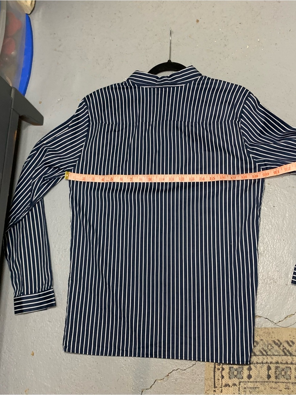 Rad Hourani Striped Navy White Blouse Unisex S Cotton Long Sleeve Quiet Luxury - Picture 11 of 14